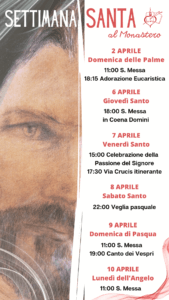 locandina orari celebrazioni triduo pasquale